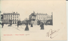 CARTES POSTALES EUROPE   BELGIQUE      " PLACE ROYALE "  A BRUXELLES.    1909 - Squares