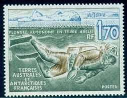 1989 Diving At Adelieland,diver,glacier,TAAF,Mi.250,MNH - Plongée