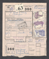 Belgium Parcel Railway Document DC1809 Bis With Parcel Stamps For “Grande Vitesse” - Posthaste Delivery (360) - Documenten & Fragmenten
