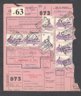 Belgium Parcel Railway Document DC1809 With Parcel Stamps (873) - Documenten & Fragmenten