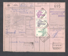 Belgium Parcel Railway Document DC1809 Quater With Parcel Stamps And Perfin (695) - Documenten & Fragmenten