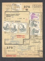 Belgium Parcel Railway Document DC1809 With Parcel Stamps (375) - Documenten & Fragmenten