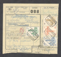 Belgium Parcel Railway Document DC1809 For Express Delivery With Parcel Stamps (088) - Documenten & Fragmenten