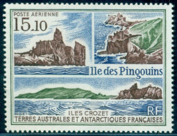 TAAF 1988  CROZET Islands,Penguin Island,landscape,Map,Mi.238,MNH - Pingouins & Manchots