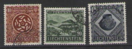 LIECHTENSTEIN  1953  INAUGURAZIONE DEL MUSEO NAZIONALE DI VADUZ  UNIF. 281-283  USATO VF - Gebraucht