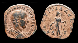 Gordian III AE Sestertius Laetitia Standing Left - Die Julio-Claudische Dynastie (-27 / 69)