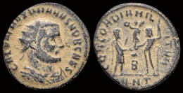 Maximianus Herculius AE Radiatus Jupiter Presents Victory On Globe To Emperor - The Tetrarchy (284 AD To 307 AD)