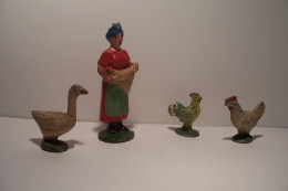 LOT   : FERMIERE  - COQ - POULE - OIE  - ( Quiralu ) - Quiralu