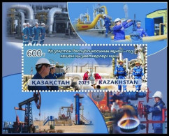 KAZAKHSTAN 2023 Oil And Gas Industry Worker's Day. Souvenir Sheet, MNH - Oil