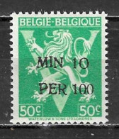 724ss**  Lion Héraldique Surchargé -10% - Bonne Valeur - OOSTROOZEBEKE - MNH** - LOOK!!!! - 1946 -10%