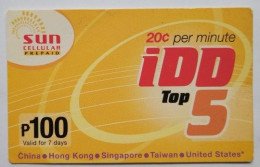 Philippines P100 Sun Cellular Prepaid MINT - IDD Top 5 - Filippine