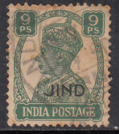 9p Used Jind State 1940-1943, KGVI Series, British India, SG139 £4.50 - Jhind