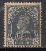 3p Used Jind State 1941-1943, KGVI Series, British India, SG127 £27 - Jhind