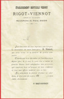 Lettre Commerciale De Dijon (21) Pour Villers-les-Pots (21) - 10 Septembre 1906 - Ets Horticole Rigot-Viennot Enveloppe - Agriculture