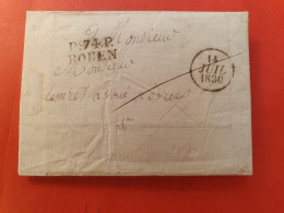Marque Postale De Rouen En PP Sur Lettre Avec Texte Pour Evreux En 1830 - N 102 - 1801-1848: Vorläufer XIX