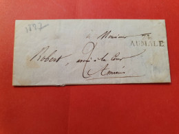 Marque Postale De Aumale Sur Lettre Avec Texte Pour Amiens En 1827 - N 115 - 1801-1848: Precursores XIX