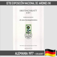 D0126# Alemania 1977. [ETB] Exposición Nacional De Jardines. Stuttgart (N) - 1974-1980