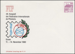 PU 115/64 BuS 60 Pf FIP-Kongress Essen 1980, Ungebraucht - Private Covers - Mint