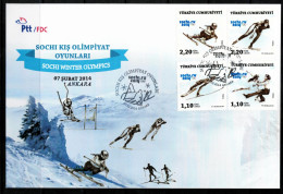 TURKEY - 2014 - SOCHI WINTER OLYMPICS  - 7TH FEBRUARY 2014- FDC - FDC