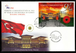 TURKEY - 2014 - 91ST YEAR OF THE REPUBLIC OF TURKEY -  29 OCTOBER 2014- FDC - FDC