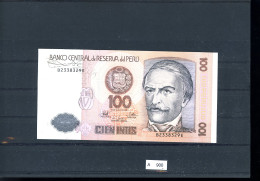 Banknote, Peru, 100 CIEN INTIS - Pérou