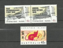 Christmas Island N°419, 420, 423 Neufs** Cote 4.25€ - Christmas Island