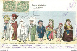 (PM) Illustrateur Assus "TYPES ALGERIENS" Barbier Caïd Mauresque Cadi Napolitain Cireur Juive 1908 - Astus