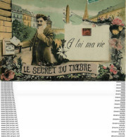 WW Le Secret Du Timbre. A Toi Ma Vie, Lettre Et Boîte Aux Lettres 1908 Carte émaillographie Impeccable - Timbres (représentations)
