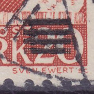 Denmark 1955 Mi. 360 II, 30/20 Øre Frederik IX. ERROR Variety 'Short Lower Beam In Overprint' HERLEV 1956 Cds. (2 Scans) - Varietà & Curiosità