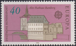 1978 Deutschland > BRD, ** Mi:DE 969, Sn:DE 1270, Yt:DE 816, Europa (C.E.P.T.) 1978 - Architektur, Altes Rathaus Bamberg - 1978