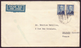 TURQUIE ENVELOPPE DE 1950 ISTANBUL POUR ORLEANS - Briefe U. Dokumente