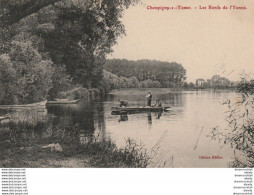 89 CHAMPIGNY-SUR-YONNE. Passeur En Barge 1909 - Champigny