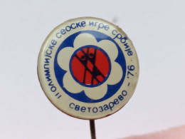 BADGE Z-51-6 - Athlétisme, Athletics, BASKETBALL, FOOTBALL, SPORTS GAMES, Ouvriers JEUX SPORTIFS, SVETOZAREVO - Leichtathletik