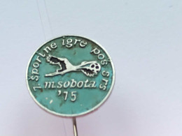 BADGE Z-51-9 - SPORT TOURNAMENT MURSKA SOBOTA, SLOVENIA, FOOTBALL, CIGOGNE, STORK - Athlétisme