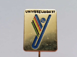 BADGE Z-51-11 - UNIVERSIADES, UNIVERSIADE ZAGREB 1987, CROATIA, SPORT GAMES, ATHLETIC, Athlétisme - Leichtathletik