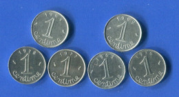 Cent  1964  Rebord +1969  Queue  Longue  + 1976 + 1977 +1978 - 1 Centime