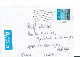 BELGIEN 2026 / Einzelfrankatur = A = Europatarif Nach Spanien - Storia Postale