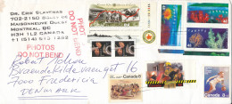 Canada Multi Franked Cover Sent To Denmark - Lettres & Documents