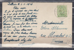 Postkaart Van Belgique 8 Belgie Naar Verviers - 1915-1920 Albert I