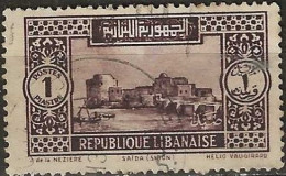 LEBANON 1930 Views - 1p. - Purple (Saida) FU - Liban