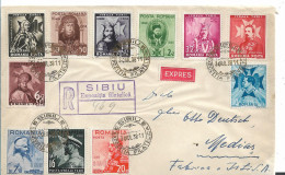 RUMÄNIEN 004 / Hochadel 1938, Satzbrief  Ausstellung SIBIU, Einschreiben/Express - Briefe U. Dokumente