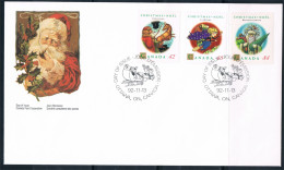 CANADA 1992 - Natale, 3 Valori Su Busta Con Annullo Fdc - 1991-2000