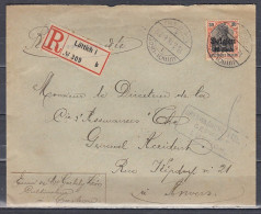 Expres Brief Van Luttich-Liege (Belgien) Naar Anvers Uberwachungsstel Gepruft Luttich - OC38/54 Belgian Occupation In Germany