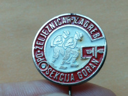 BADGE Z-74-1 - ALPINISM, Mountain, Mountaineering, ZELJEZNICAR ZAGREB, CROATIA, SEKCIJA GORAN, RAILWAY, TRAIN - Alpinismo, Escalada