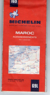 MICHELIN...CARTE DU MAROC...AGRANDISSEMENTS.... NO 169.....ETAT NEUF - Wegenkaarten
