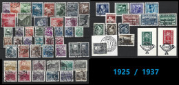 ● AUSTRIA 1925 / 37 ֍ Vari ֍ Posta Aerea ● Uccelli ● Treni ● Soccorso Invernale ● Vedute ● Usati ● Cat. ? € ● L. 130 ● - Autres & Non Classés