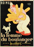 DUBOUT: Affiche LA FEMME DU BOULANGER Sur Carte Postale De Marcel Pagnol Avec Raimu - Dubout