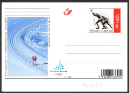 Belgio/Belgium/Belgique: Intero, Stationery, Entier, Sci Di Fondo, Cross Country Skiing, Ski De Fond - Winter 2006: Torino