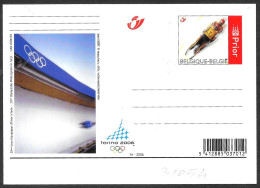 Belgio/Belgium/Belgique: Intero, Stationery, Entier, Slittino, Sledding, Luge - Winter 2006: Turin