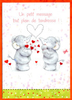 Carte Elliot And Buttons Elephant Fleurs Un Petit Message Plein De Tendresse ! - Elliot